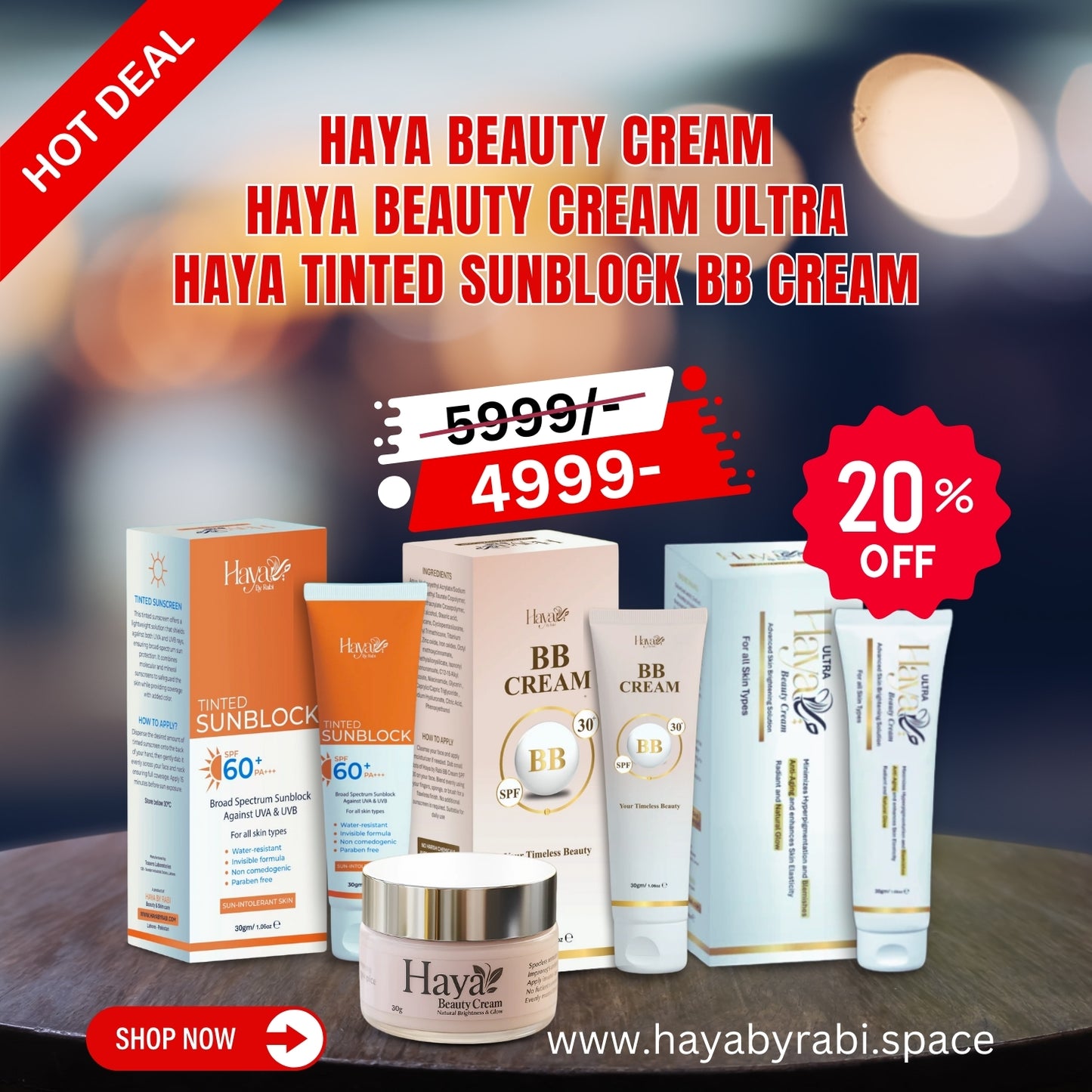Haya Beauty 4 in 1 Bundle Offer