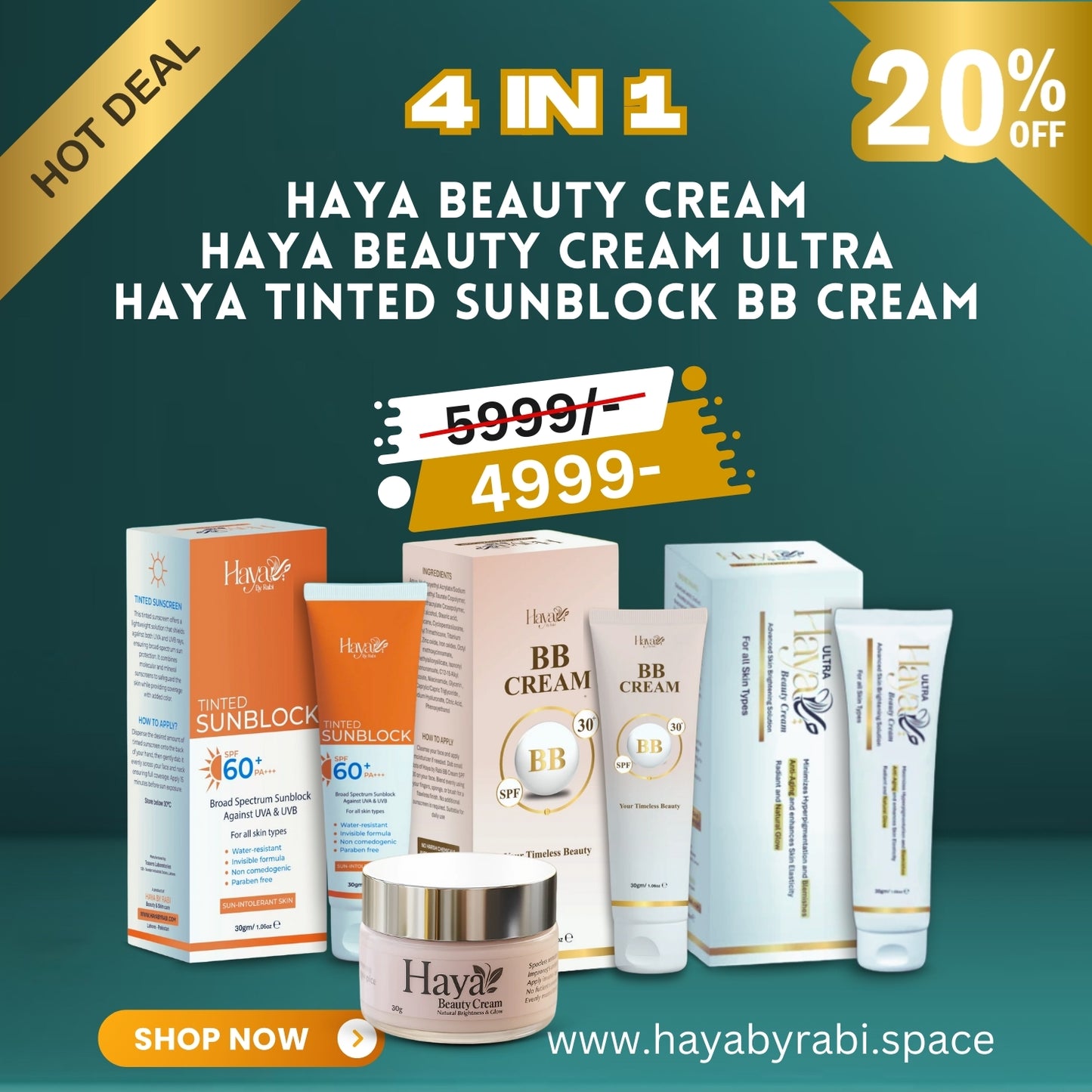 Haya Beauty 4 in 1 Bundle Offer